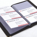 Múltiplos negócios masculinos 72 cartões NameCard Leather titular com bloco de notas